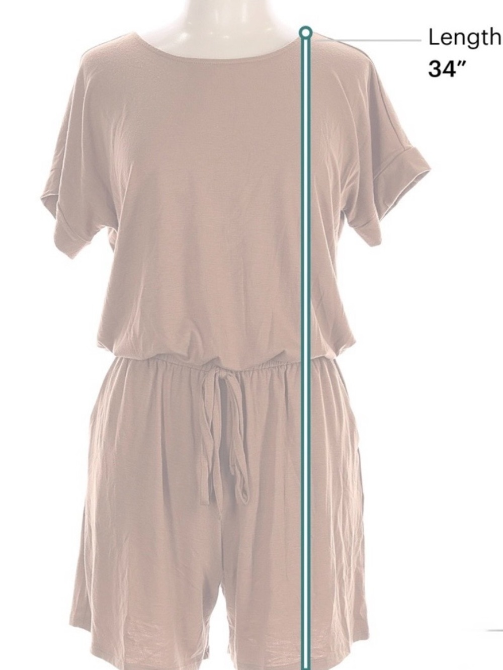 Zenana Women’s Short-Sleeve Drawstring Rompers - 5 colors- size Medium